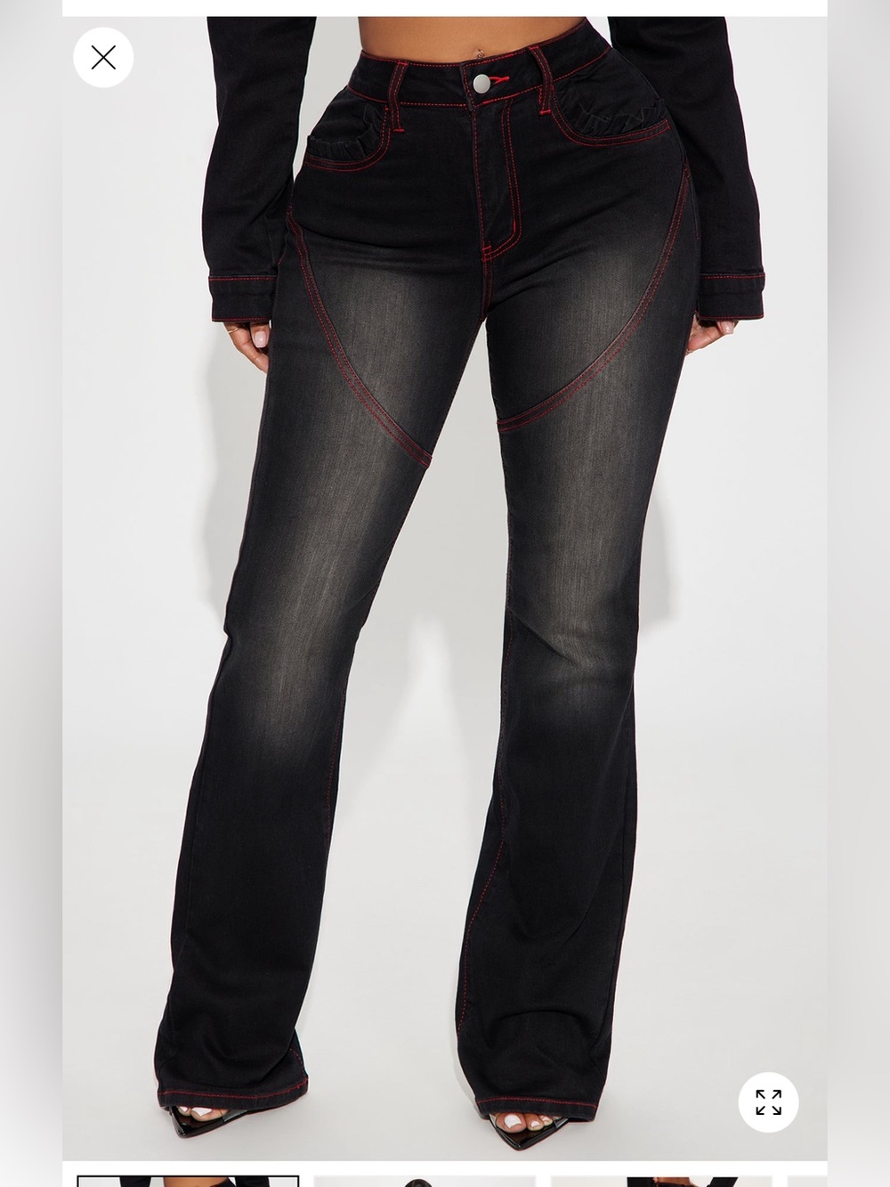 Up for a challenge stretch moto bootcut jeans
